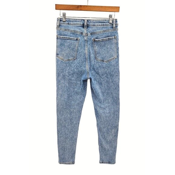 SKINNY FRIES DENIM Jeans Womens Jr Sz 9 Retro 80s 90s Color Block Streetwear NEW - Picture 2 of 10